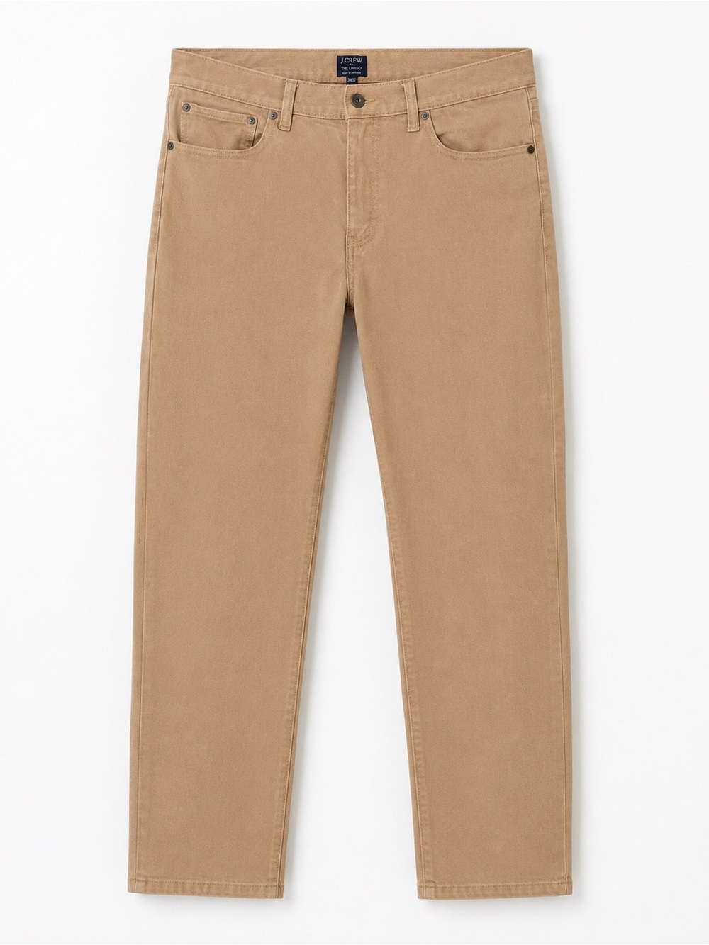 NWOT J. Crew The Driggs Slim Straight Jeans in Tan